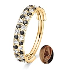 Black CZ+Clear CZ,Gold