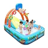 Perfecto para chapotear y jugar, esta divertida piscina es ideal para mantener a amigos y familiares frescos durante todo el verano.