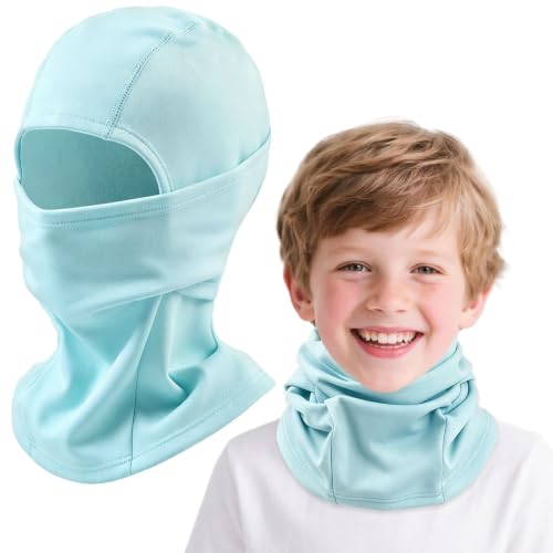 Image of Kids Balaclava Ski Mask for Skiing Cycling, Cold Weather Neck Warmer Windproof Thermal Face Mask for Boys /Girls