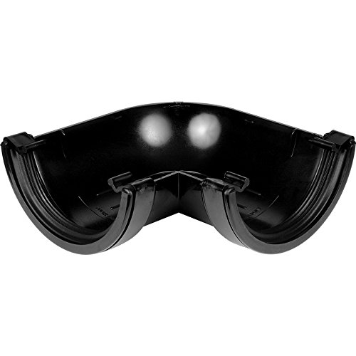 112mm Half Round Gutter Angle 90° Black, 1 in Pack