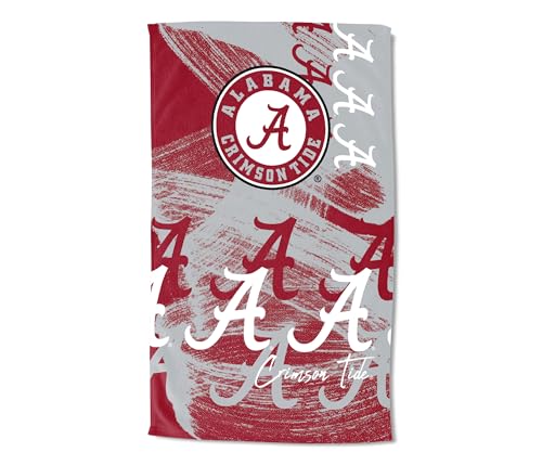 Northwest NCAA Alabama Crimson Tide Oversized Microfiber Beach Towel, 40 x 72 Inches – Quick Dry, Sand Resistant, Lightweight, Highly Absorbent, Distorter Design