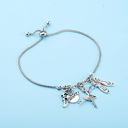 SEIRAA Dance Bracelet Ballet Teacher Jewelry I Love Dance Gift Dance Charm Bracelet For Dancing Lovers3