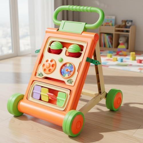 Image of StarAndDaisy Baby Walker /Multipurpose Push Walker for 0-24 Months (Push Walker - Orange)
