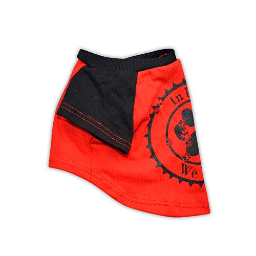 Petmont Casual T-Shirt For Pets Desing: In Dog We Trust Red And Black Great For Small And Medium Dogs Size Large #TOP1