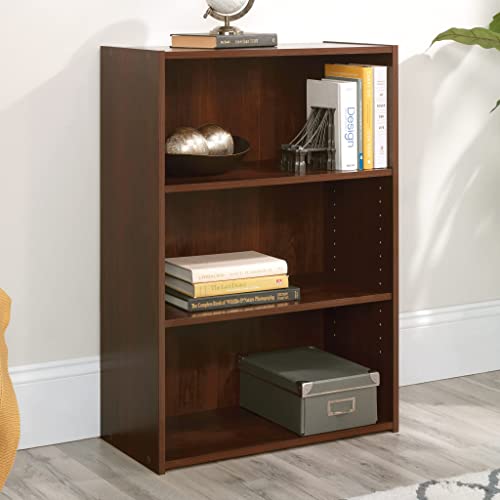 Sauder Beginnings 3-Shelf Bookcase, Brook Cherry Finish #TOP1