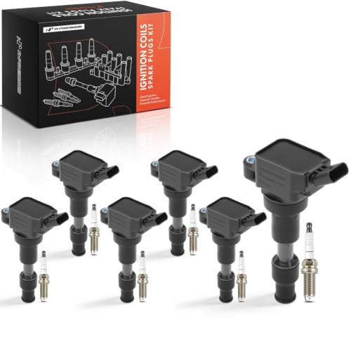 A-Premium Set of 6 Ignition Coil Pack and Iridium Spark Plugs