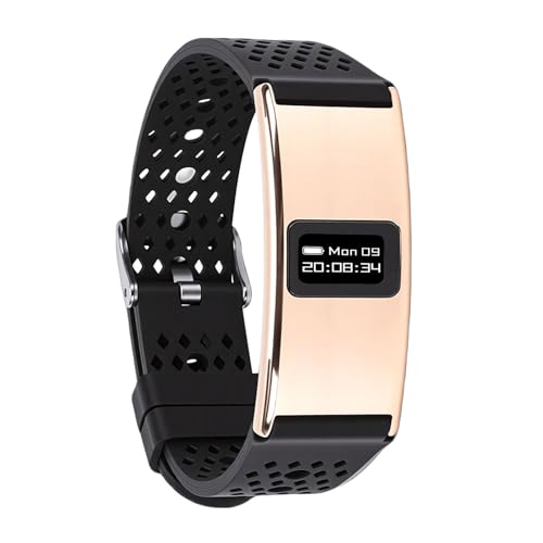 Zunate Pulsera Inteligente con Monitor de Ciclo Menstrual, Pulsera de Actividad Física Resistente Al Agua IPX8 con Más de 10 Modos Deportivos y Monitor de Sueño (Gold)