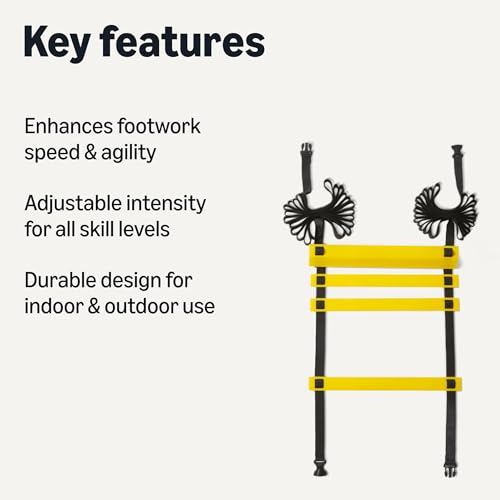 Image of Amazon Basics 20-Foot Speed Agility Ladder with 12 Adjustable Rungs and Carrying Bag