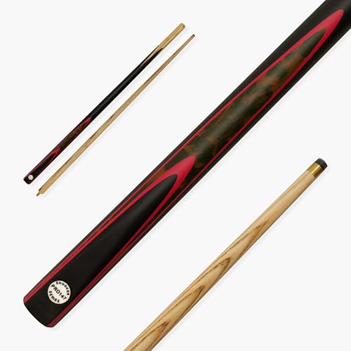PRO147 Red Burl 48 Inch 2 Piece Centre Joint Junior Kids Snooker Pool Cue 10mm Tip