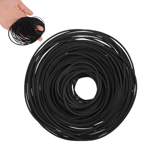 56Pcs Recorder Rubber Belts-Rubber Drive Belt Set Premium for DVD, CD, VCR, Cassette Player Repair,40-120mm(Black,1mm Width)