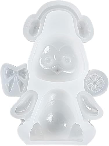 Miniatura 3 de Molde de silicona de pingüino con nieve de 4 pulgadas de alto para decoración de pasteles de fondant, decoración de cupcakes, resina epoxi, arcilla