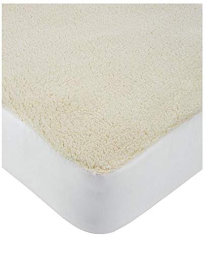CnA Stores – Super Soft Warm Sherpa Fleecy Mattress Protector King Extra Deep Fitted 40cm Non-Allergenic Plush Mattress Cover
