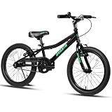 AVASTA Bicicletta per bambini 20 pollici per 6 7 8 9 10 anni ragazzi grandi ragazze adolescenti con doppio freno a mano e cavalletto e sedile regolabile, nero