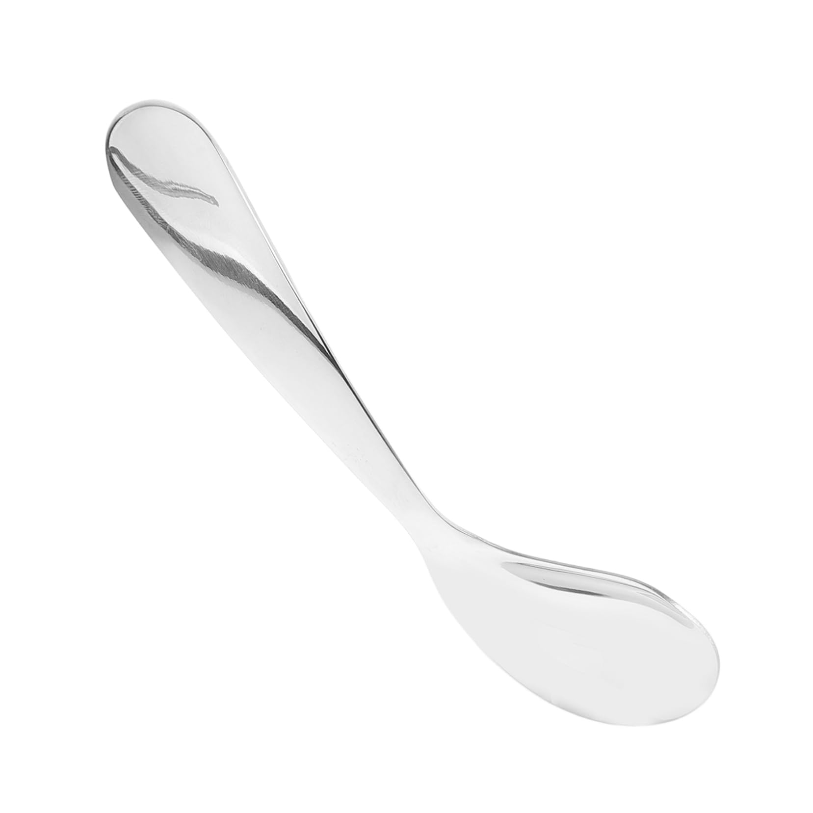 Didiseaon Stainless Steel Feeding Spoon with Tilted Head Ergonomic Design for Boy Girl and Elderly for LED Weaning and Utensils Durable and Easy to Clean