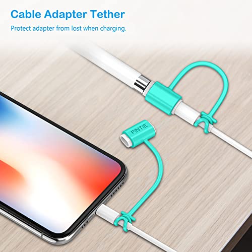 Fintie 3 Pieces Silicone Bundle Compatible With Apple Pencil 1St Generation, Soft Protective Cover Accessories Pencil Cap Holder With Nib Cover, Cable Adapter Tether, Mint Green #TOP4