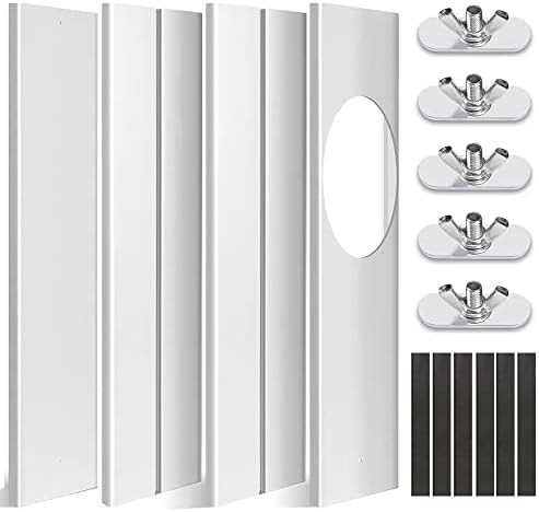 Zomia Portable AC Window Kit for Exhaust Hose 5.9" Diameter, Air Conditioner Window Vent Kit Adjustable Window Seal Air Conditioner Parts for Haier, LG, Delonghi and More