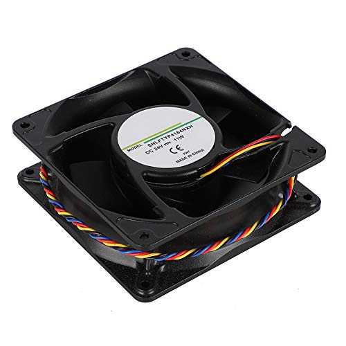 HUSHUI Ventilador de Refrigeración CC, 24V, 11W, Gran Volumen de Aire Confiable para Ventilador, Bomba de Agua, Piezas de Computadora, Aluminio Duradero