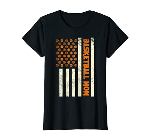 Donna Baseball US Flag Mothers Day Sports Mom Mama Mommy Women Maglietta