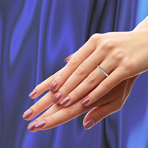 TimeLess Classics Women's 1/2-1 Carat TW Seven Stone Natural Diamond Band in 14K White and Yellow Gold - Band For Engagement, Wedding, Anniversary4