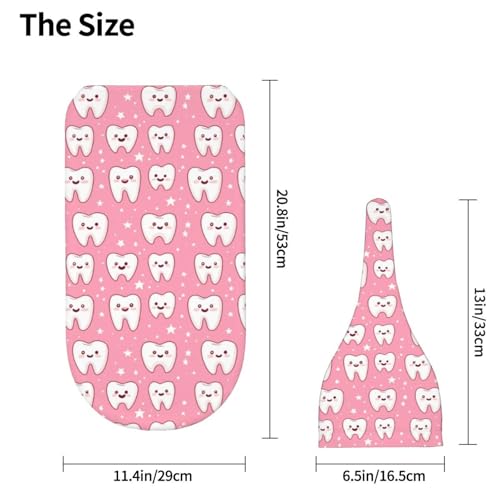 Image of Kawaii Tooth Pattern Newborn Swaddle Blankets Hat Sets Soft Baby Receiving Blanket Swaddle Sack for Baby Shower Infant Boy Girl Gift