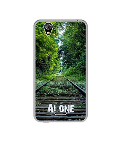 Image of Amazon Brand - Solimo Designer Alone UV Printed Soft Back Case Mobile Cover for Gionee P5 Mini