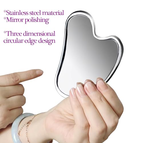 byyddiy spherical surface stainless steel gua sha facial tools metal gua sha for facetighten skin massage guasha beauty tool for body eyes w-s
