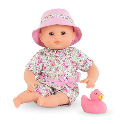 Corolle - Mon Premier Poupon, Bébé Bain Coralie, avec Jouet de Bain, 30cm, dès 18 Mois, 9000100600