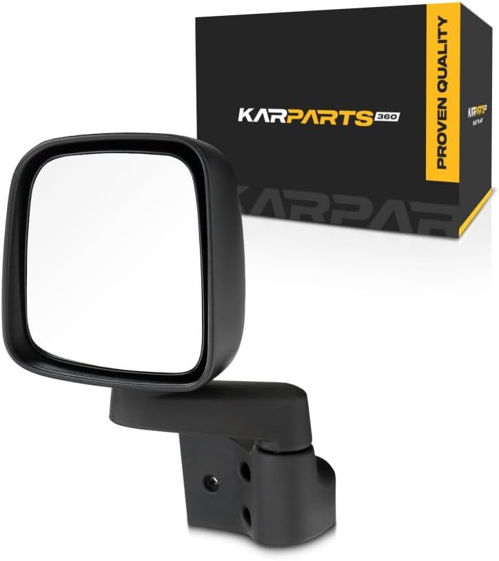 For Jeep Wrangler 2003 2004 2005 2006 Door Mirror Driver Side | Manual | Non-Heated | Textured | Replacement For 55395061AD | CH1320259