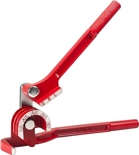 HFS(R) Tube Bender, Tubing Bender 0-180 Degrees Pipe Bender for 1/4 5/16 and 3/8 Inch Copper Aluminum Thin Stainless Steel