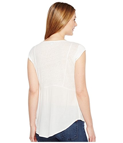 Lucky Brand Women's Embroidered Bib Tank, Eggshell, Large #TOP2
