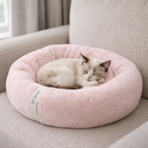 Cama De Gato Caminha Nuvem Ninho Pet Soft Redonda 50cm (Rose)