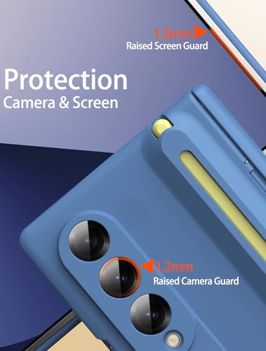 Étui Galaxy Z Fold 4 avec stylet gris et protection charnière