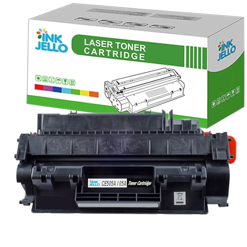 InkJello Compatible Toner Cartridge Replacement for HP LaserJet P2050 P2055 P2055d P2055dn P2055x CE505A (Black, 1-Pack)
