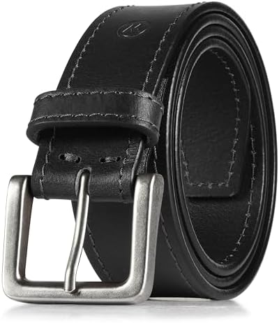 Wrangler Men’s Leather Belt, Country Casual Every Day Belt for Jeans