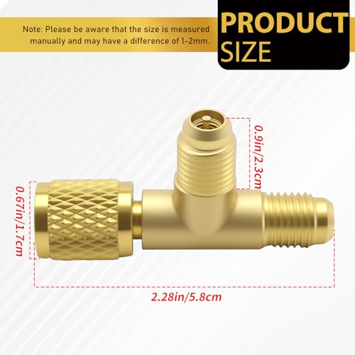 Adaptador en T 2 unidades 1/4" SAE para refrigerante miniatura 6