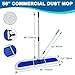 Solipect 48 inch Commercial Dust Mop for Hardwood Floors, Large Size Dry Mop, Reusable Cotton Yarn Head, Telescopic Stainless Steel Handle, Industrial dust mops for Floor Cleaning, Marble, Blue