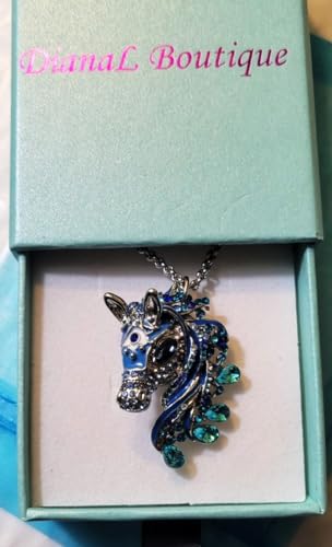DianaL Boutique Horse Pendant Necklace 24 inches Chain Gift Boxed Fashion Jewelry2