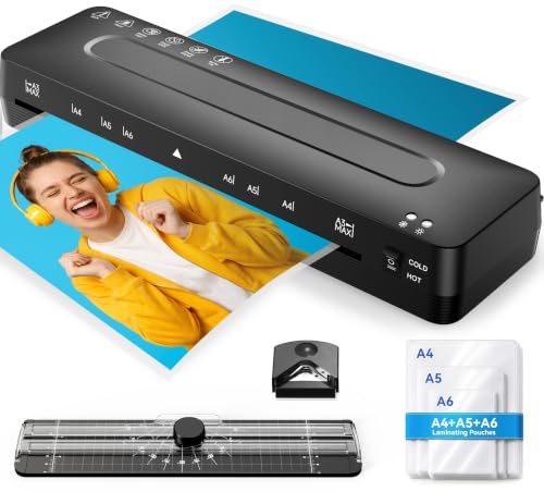 Image of MAXDONE Laminator Machine 11x17-4-in-1 Thermal Cold 13 Inch Laminating Machine with Sheets, Paper Trimmer & Corner Rounder, ABS Jam Release & Fast Warm-up Laminator for A3 /A4 /A5, Home Office School