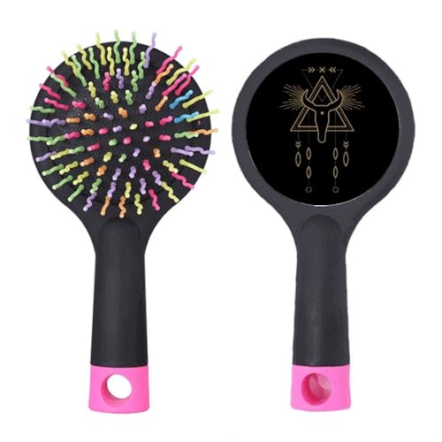 Brosse à cheveux démêlante coussin avec motif géométrique totem alien pour salon