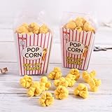 Popcorn Pencil Eraser Set Cute Eraser Caps Fun Erasers，Gifts for Kids, Prizes for Kids Classroom, Pencil Erasers 2Box (Approximately 20-24 Units)