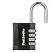 FortLocks Padlock - 4 Digit Combination Lock for Gym Outdoor & School Locker, Fence, Case & Shed – Heavy Duty Resettable Set Your Own Combo – Waterproof & Weatherproof (1 Pack - Black)