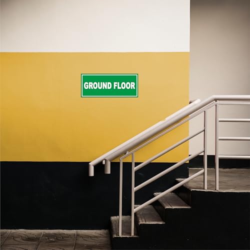Image of ATTRACTSO - Ground Floor Sign Self Adhesive Laminated Sticker for Home, Office, Shop, Hospital, Hotel, Theatre, Restaurant - 12 inchx5 inch inch (Green)