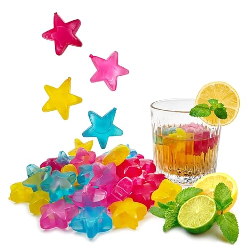 Cubitos de Hielo Reutilizables Cubitos Hielo Reutilizables Cubitos Hielo Plastico Cubitos Hielo Colores Cubitos de Hielo Reutilizables Plastico Para Whisky, Vino, Zumo de Bebida o Limonada, 20 Piezas