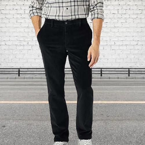 Corduroy Pants for Men Classic Business Office Casual Trousers Fashion Pleated Warm Straight Winter Pants with Pocket2