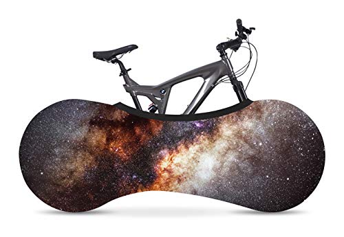 Velo Sock Bicycle Indoor Cover for Storage and Transportation, Stretchy Dirt Proof Fabric, Bike Travel Protection Cover, Stylish Accessory for Adult Bike - Interstellar