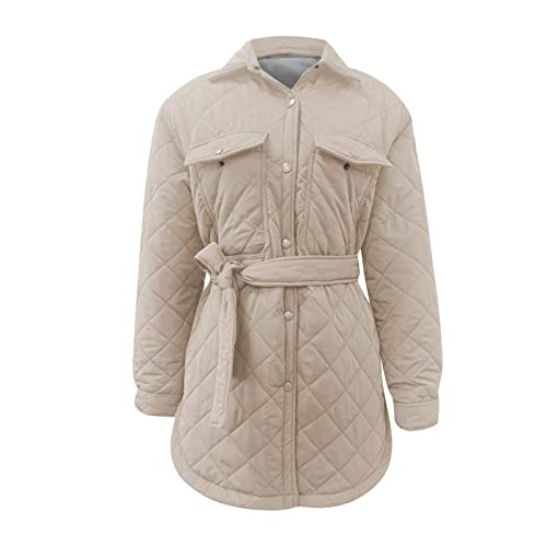 Manteau femme hiver long matelassé chaud et épais à col boutonné protecteur.