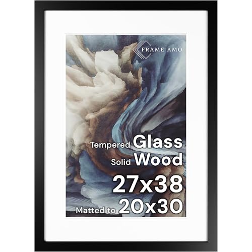 Frame Amo 27x38 Black Solid Wood Frame