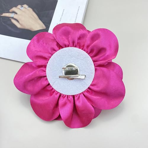 Image of Brooches for Women Large Light Blue Camellia Flower Denim Lapel Pins Wedding Party Promance Dance Dress Clothes Costume Jewelry Christmas Stocking Stuffers