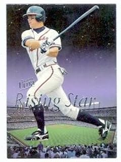 Chipper Jones baseball card (Atlanta Braves) 1996 Fleer Ultra #6 Rising Star