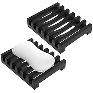 ALIMOTA Seifenschale C-001, 2 Stück, Schwarz